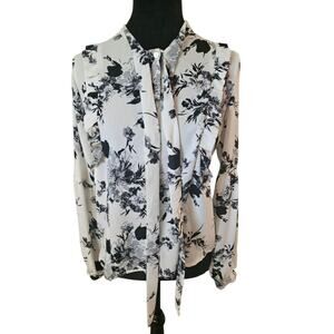 Alice Blue Women's Floral Ruffle Blouse Size Small